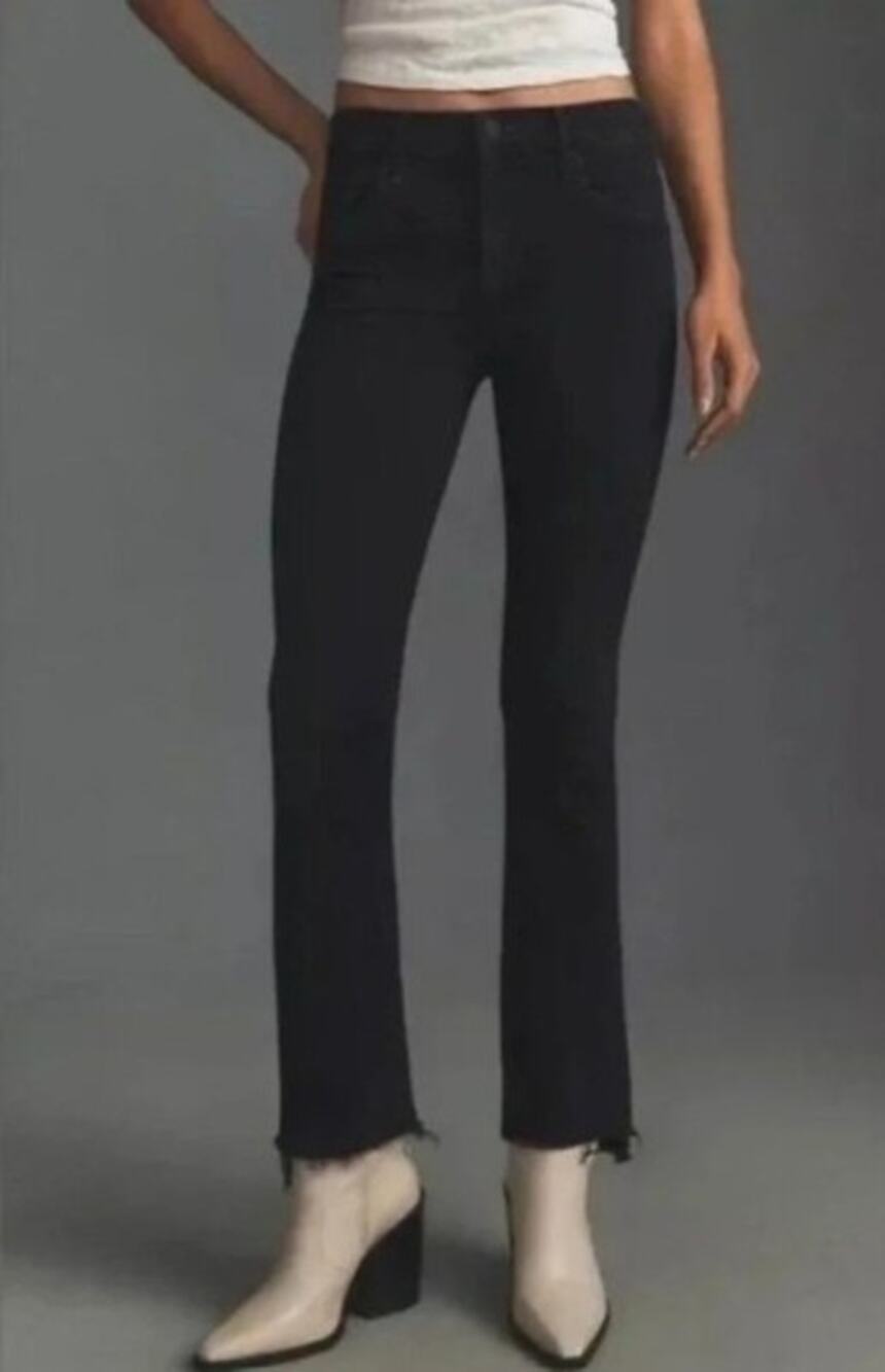 Mother Insider Crop Step Fray Night In Venice Jeans, Size 27
